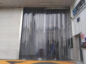 งานติดตั้งประตูม่านริ้ว บานใหญ่ รางสไลด์