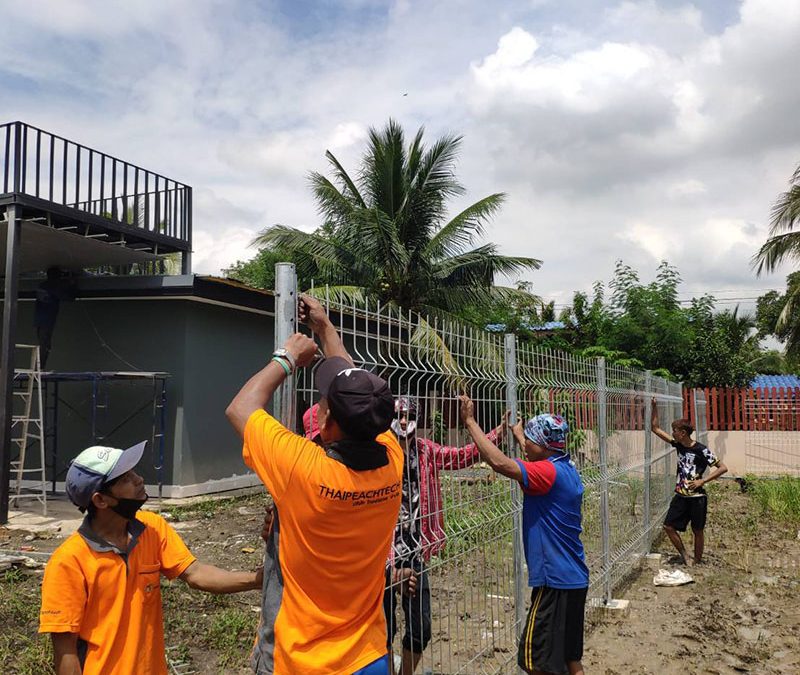 งานติดตั้งแผงรั้วสำเร็จรูป